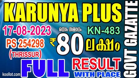 karunya plus bhagyakuri|Kerala Lottery Result Karunya.